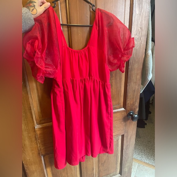 Red Entro Dress Size Medium - Picture 2 of 3